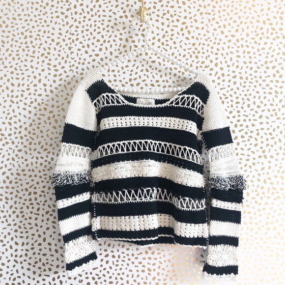 Cleobella Tops - Cleobella Revolve Fringe Crochet Cropped Sweater
